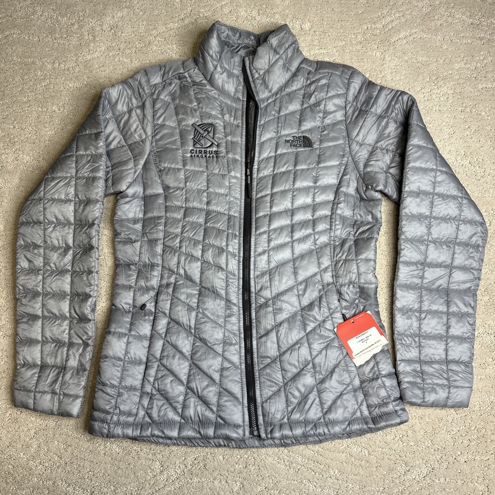 NEW Women's The North Face Small‎ Thermoball Trek Jacket Grey Full Zip
